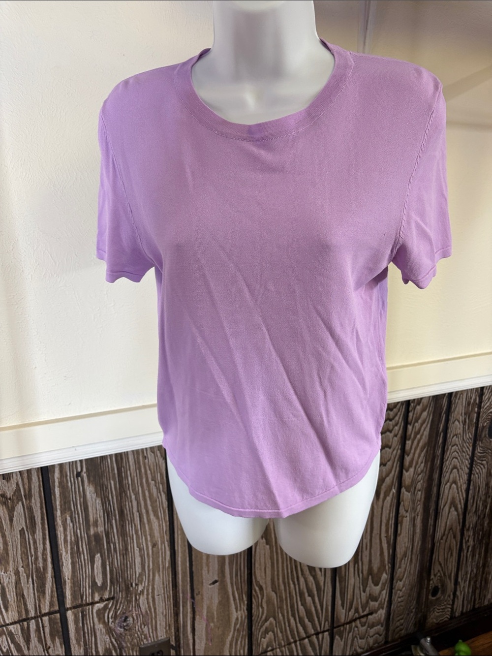 Zara Lilac Short Sleeve Crewneck Tee